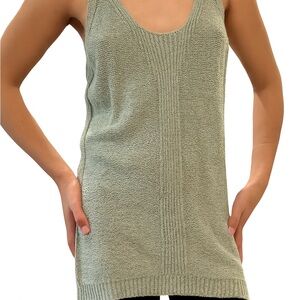 Green Knit Sleeveless Top